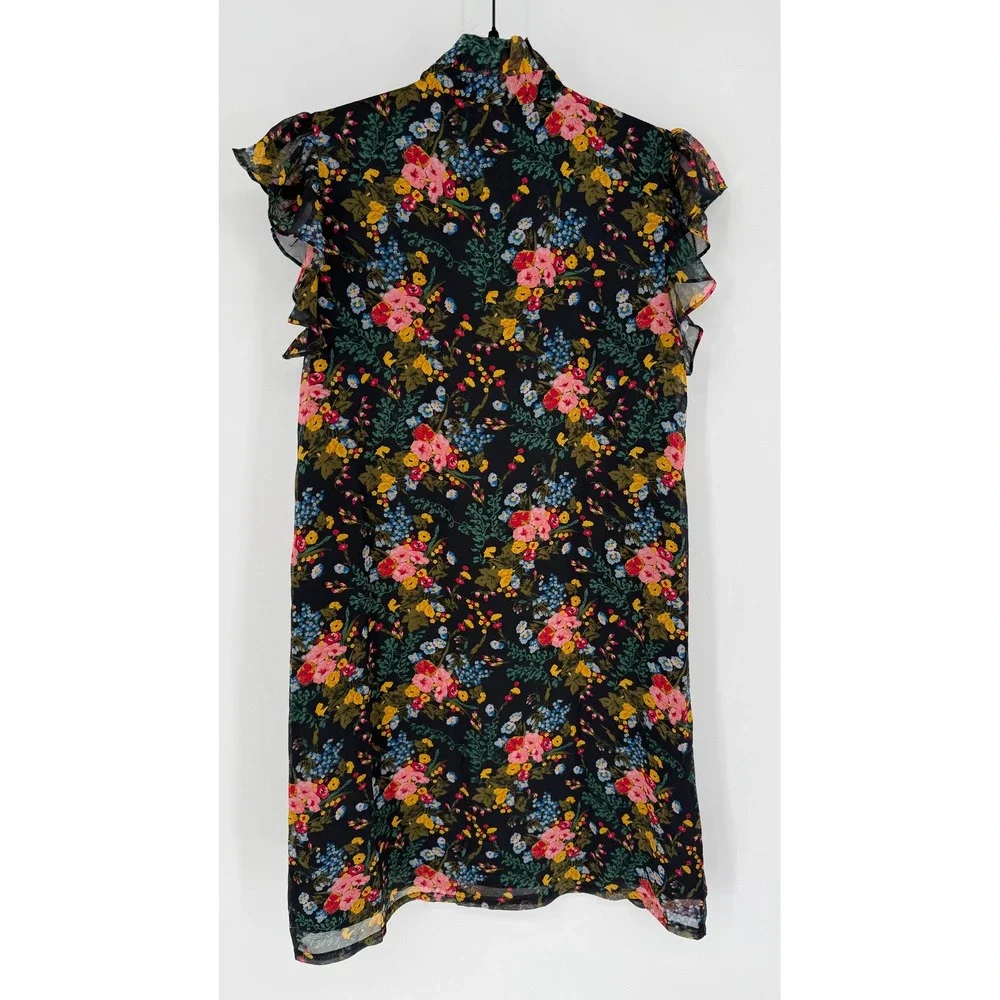 MADEWELL X NO. 6 SILK BEACON DRESS NWT SIZE 0 GARDEN BOUQUET FLORAL SUMMER - Picture 6 of 9